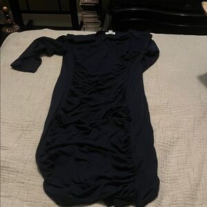 A Pea in the Pod Midnight Blue Long Sleeve Dress Maternity